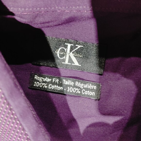 Excellent Condition Calvin Klein Regular Fit Men's Dress Shirt Size 16 32/33 - Picture 2 of 5